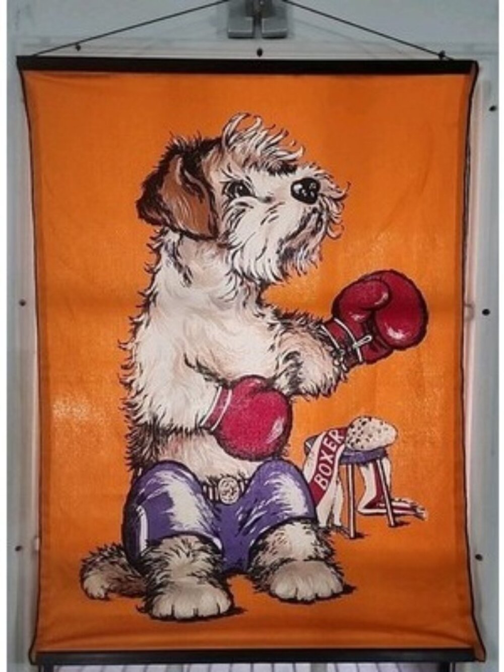 Boxer Dog Boxing Hanging Flag Wall Decor Panel Time By Wesco Reltex 28 X‎ 20